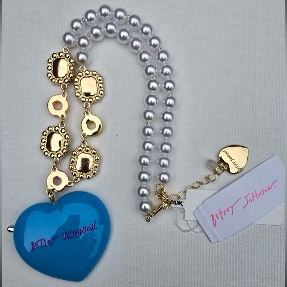 BETSEY JOHNSON Fruit Loop Cereal Faux Pearl & Crystal Accents Necklace NEW NWT - Picture 6 of 15